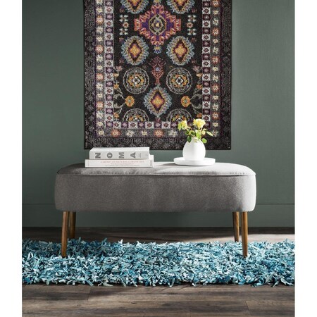 Safavieh 18.3 x 39.6 x 19.9 in. Levi Bench, Grey MCR4609E